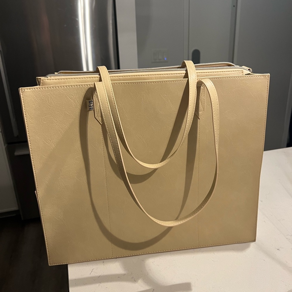 Beis large work tote in beige